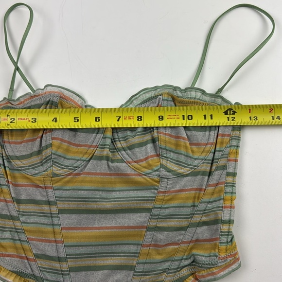 Urban Outfitters - Out From Under -  Green Striped Bustier Bralette Top - Picture 6 of 8